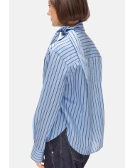 TELA Camicia con fiocco rigata
