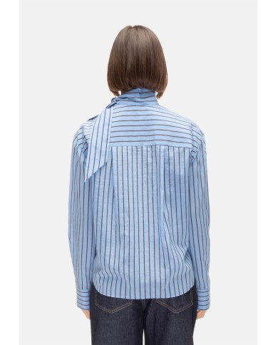 TELA Camicia con fiocco rigata