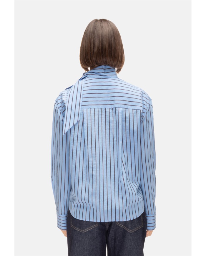TELA Camicia con fiocco rigata