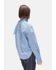 TELA Camicia con fiocco rigata