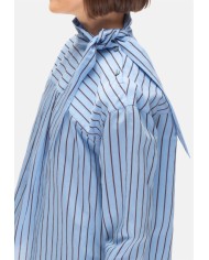 TELA Camicia con fiocco rigata