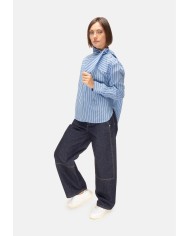 TELA Camicia con fiocco rigata