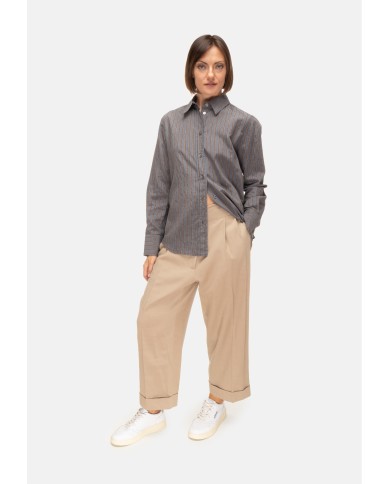 TELA Camicia donna grigia geige