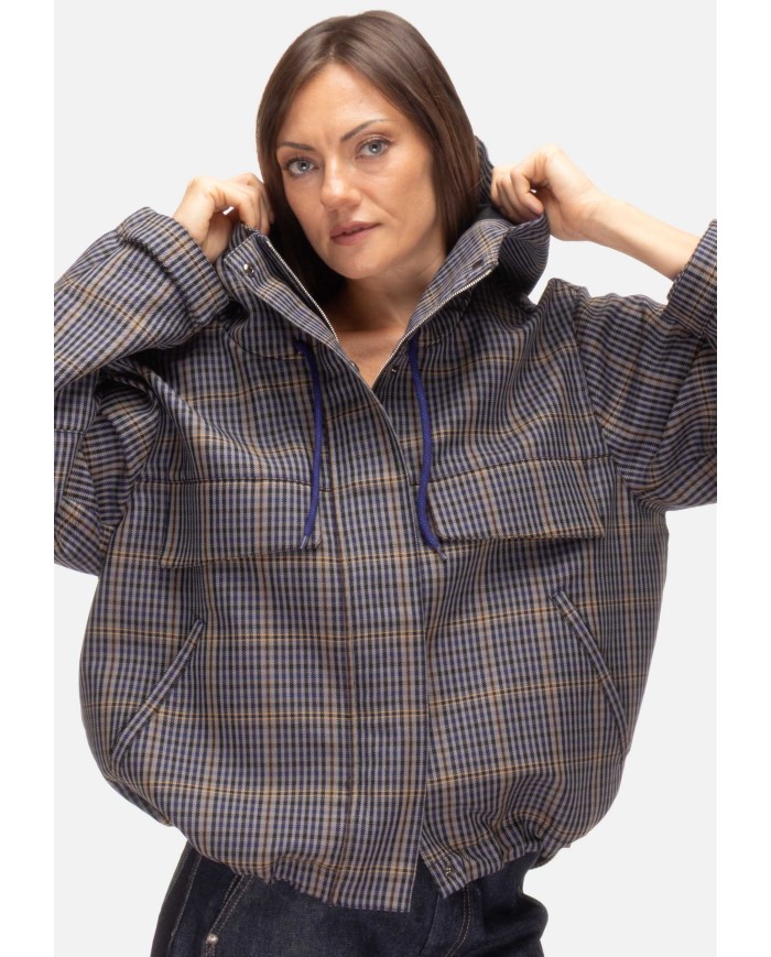 TELA Bomber donna oversize check