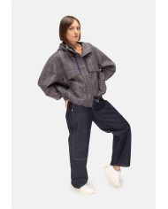TELA Bomber donna oversize check
