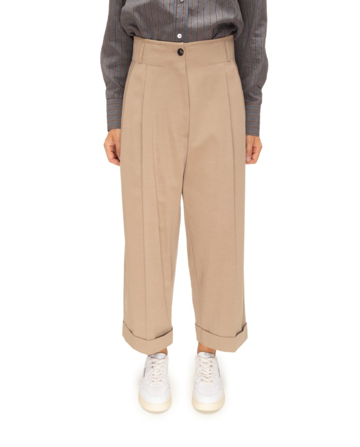 TELA Pantaloni donna pinces beige