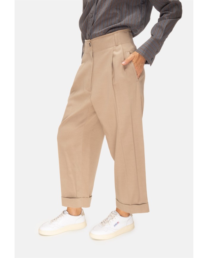 TELA Pantaloni donna pinces beige