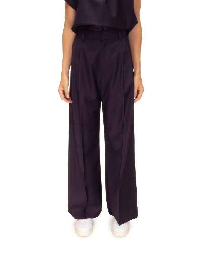 TELA Pantaloni donna gamba dritta viola
