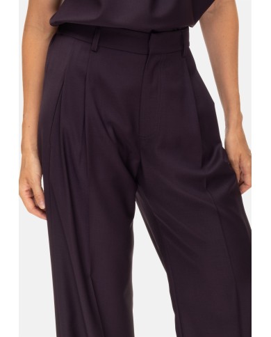 TELA Pantaloni donna gamba dritta viola