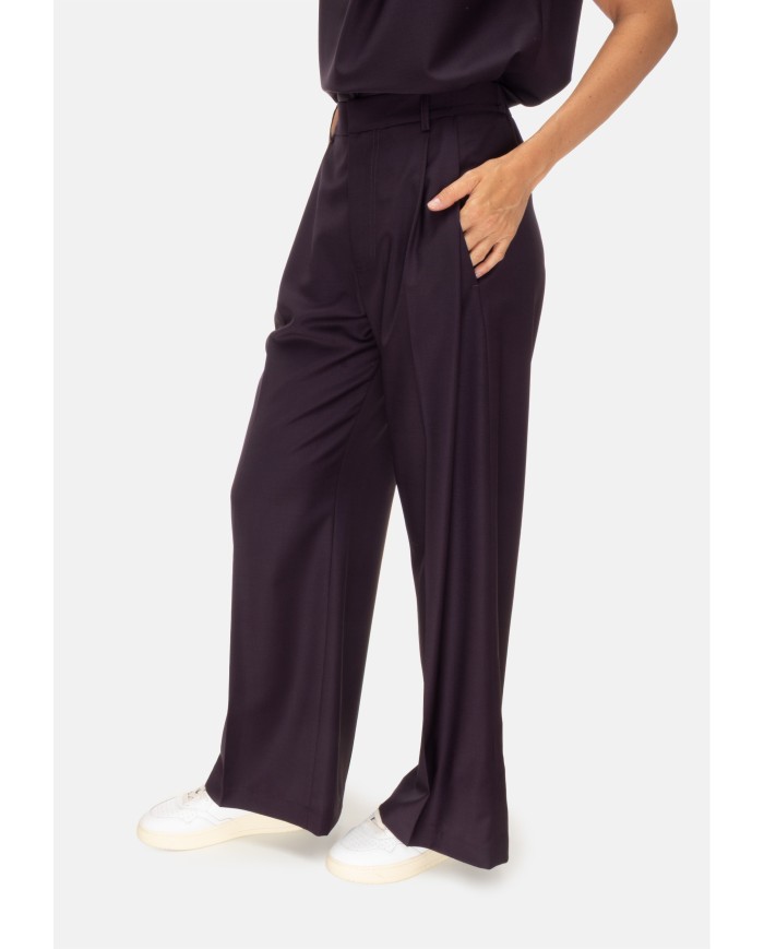 TELA Pantaloni donna gamba dritta viola