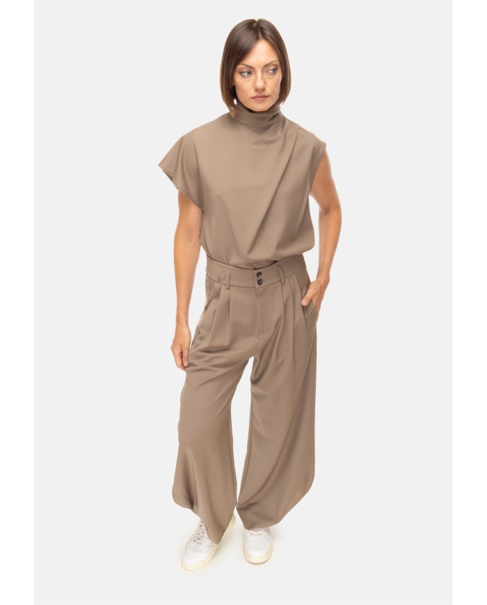 TELA Pantaloni donna pinces beige