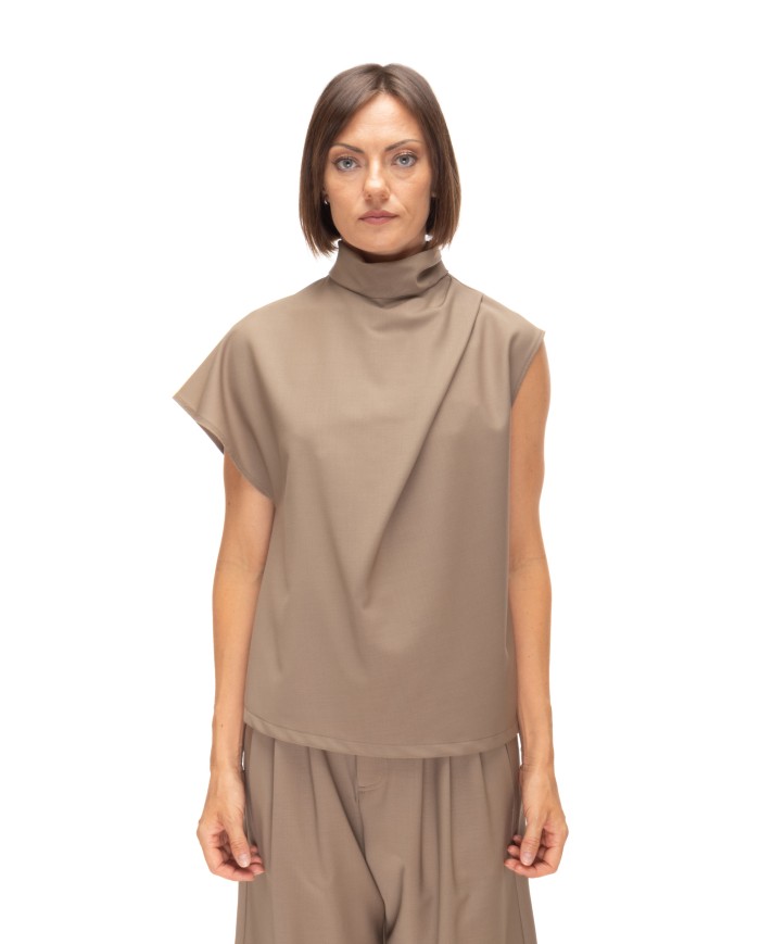 TELA Blusa donna beige