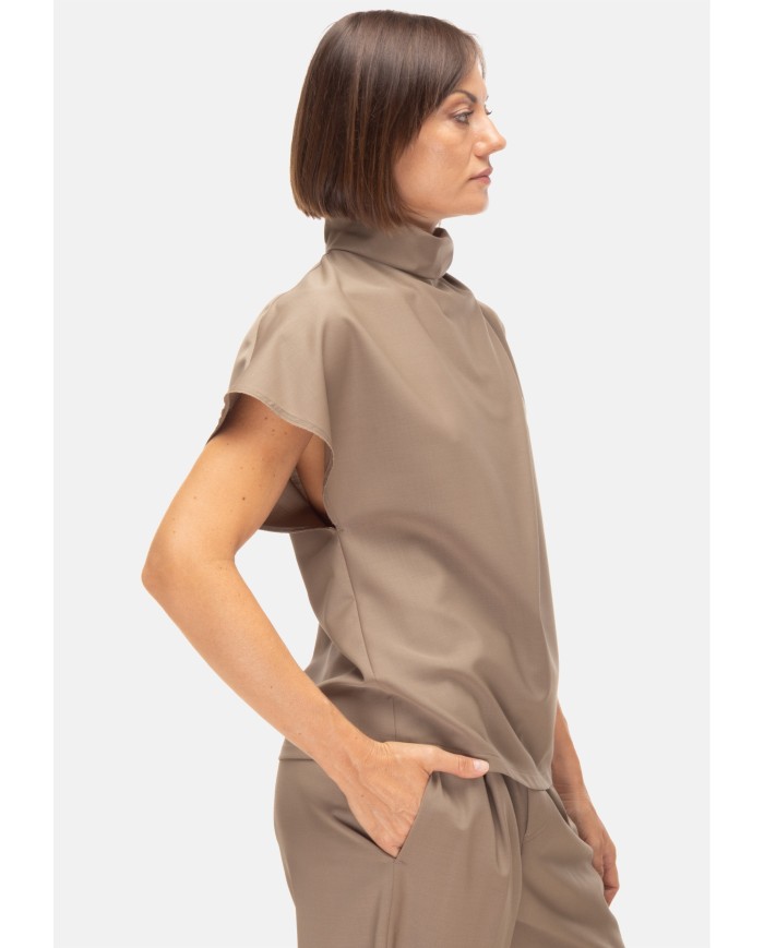 TELA Blusa donna beige