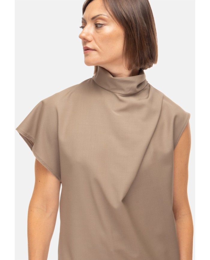 TELA Blusa donna beige