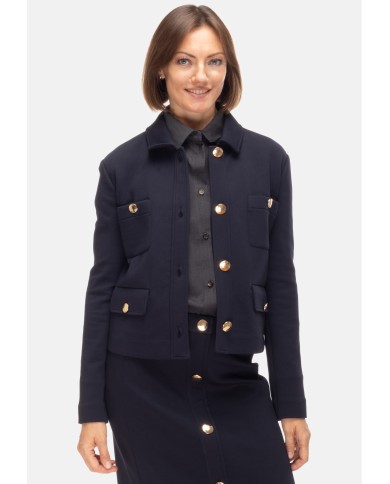 'S MAX MARA Giacca donna punto milano blu