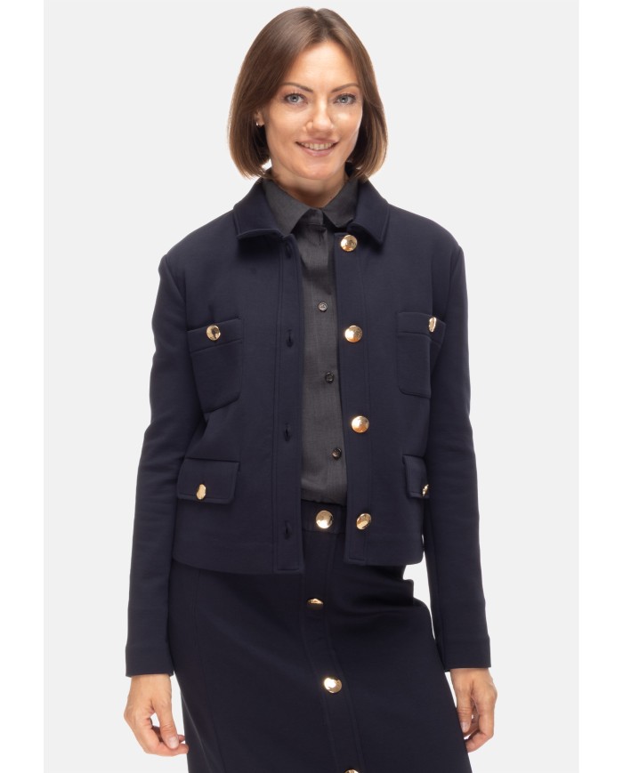 'S MAX MARA Giacca donna punto milano blu