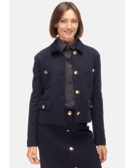 'S MAX MARA Giacca donna punto milano blu