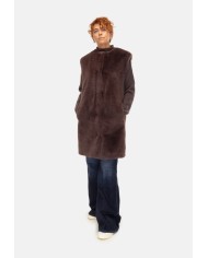 HERNO Gilet ecopelliccia marrone