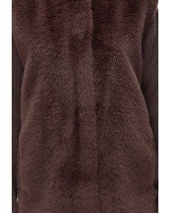 HERNO Gilet ecopelliccia marrone