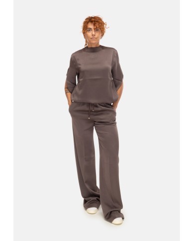 HERNO Pantaloni donna con coulisse marroni
