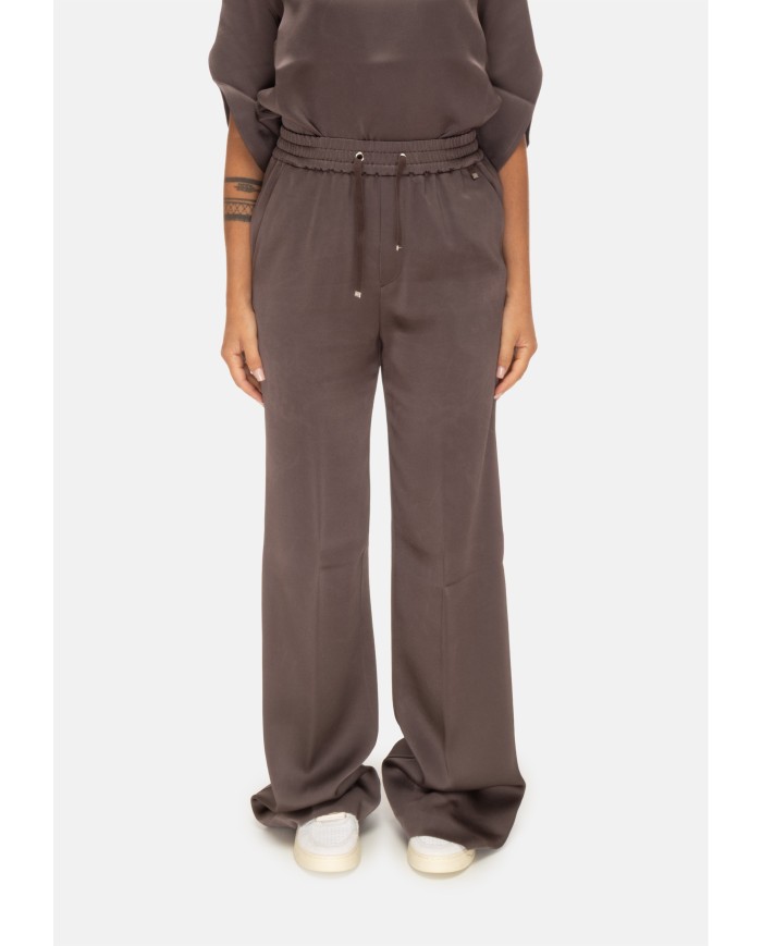 HERNO Pantaloni donna con coulisse marroni