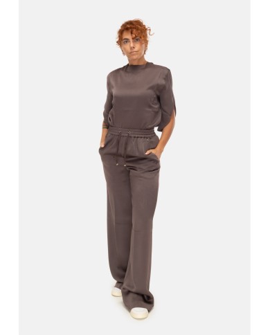 HERNO Pantaloni donna con coulisse marroni