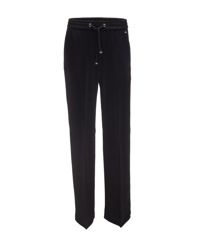 HERNO Pantaloni donna con coulisse neri