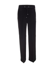 HERNO Pantaloni donna con coulisse neri