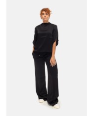 HERNO Pantaloni donna con coulisse neri