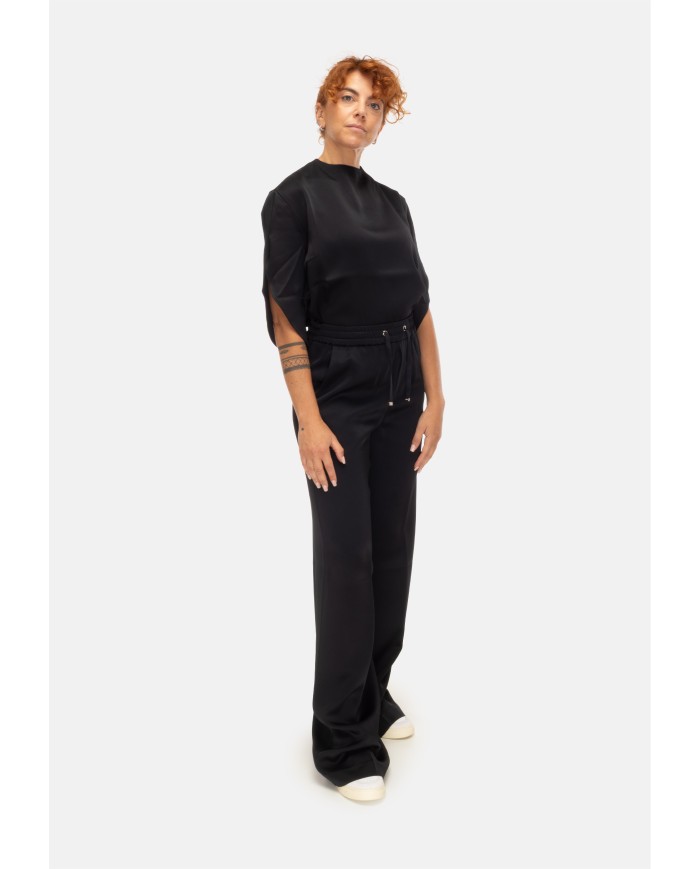 HERNO Pantaloni donna con coulisse neri
