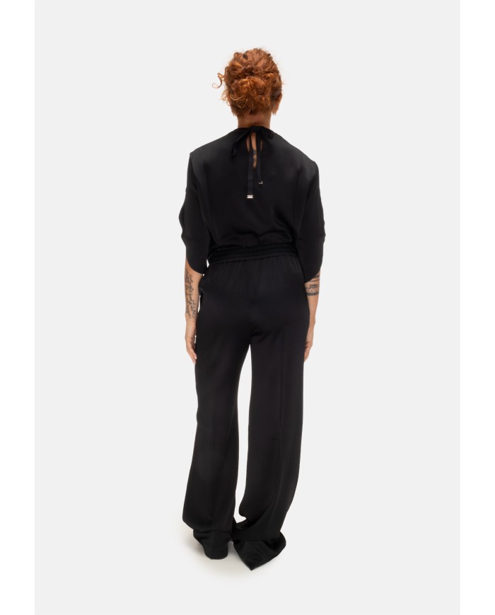HERNO Pantaloni donna con coulisse neri
