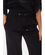 HERNO Pantaloni donna con coulisse neri