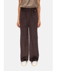 HERNO pantalone con banda laterale.fondente