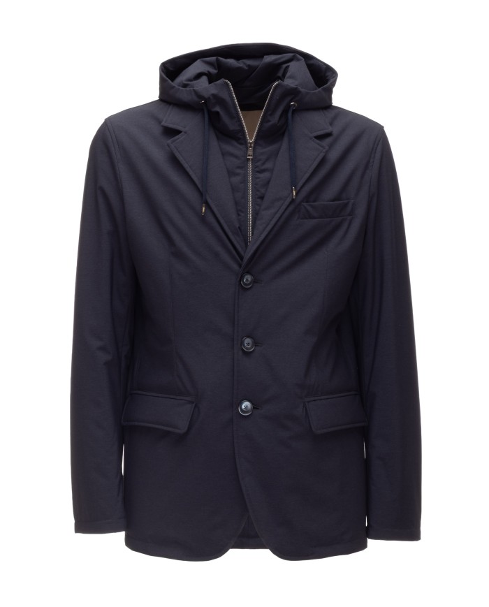 HERNO Blazer uomo con pettorina blu