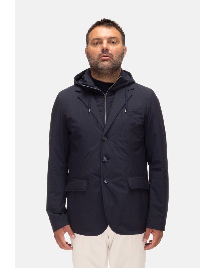 HERNO Blazer uomo con pettorina blu