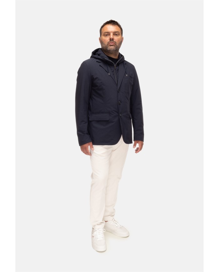 HERNO Blazer uomo con pettorina blu