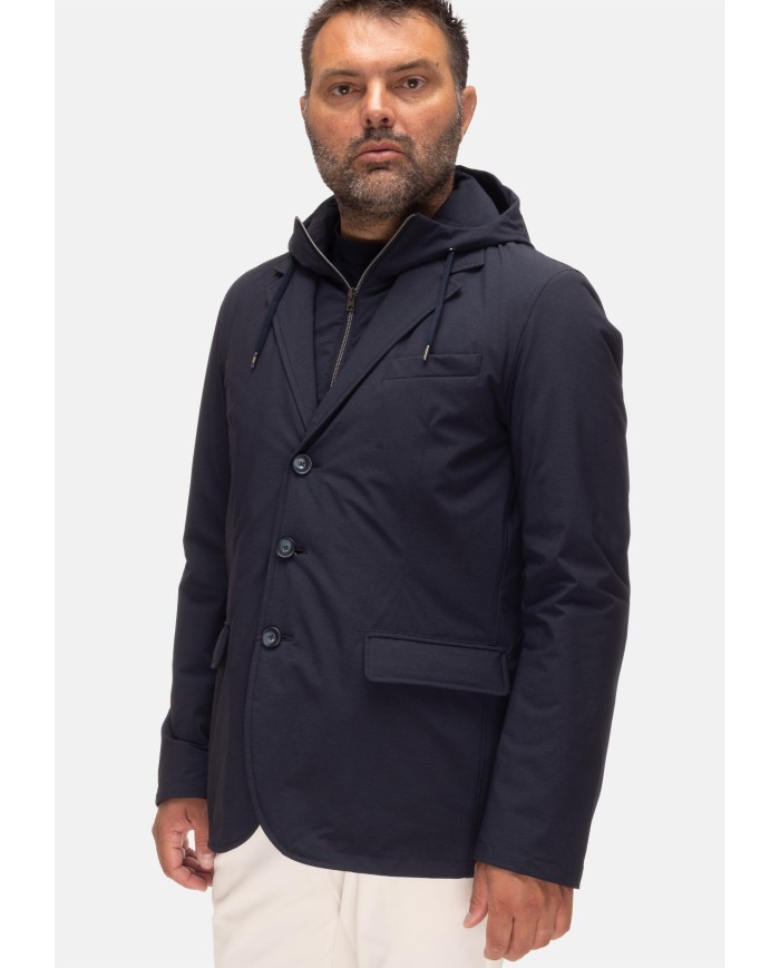 HERNO Blazer uomo con pettorina blu