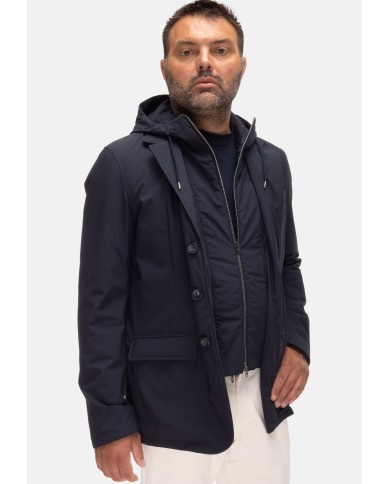 HERNO Blazer uomo con pettorina blu