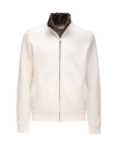 HERNO Cardigan uomo bianco latte