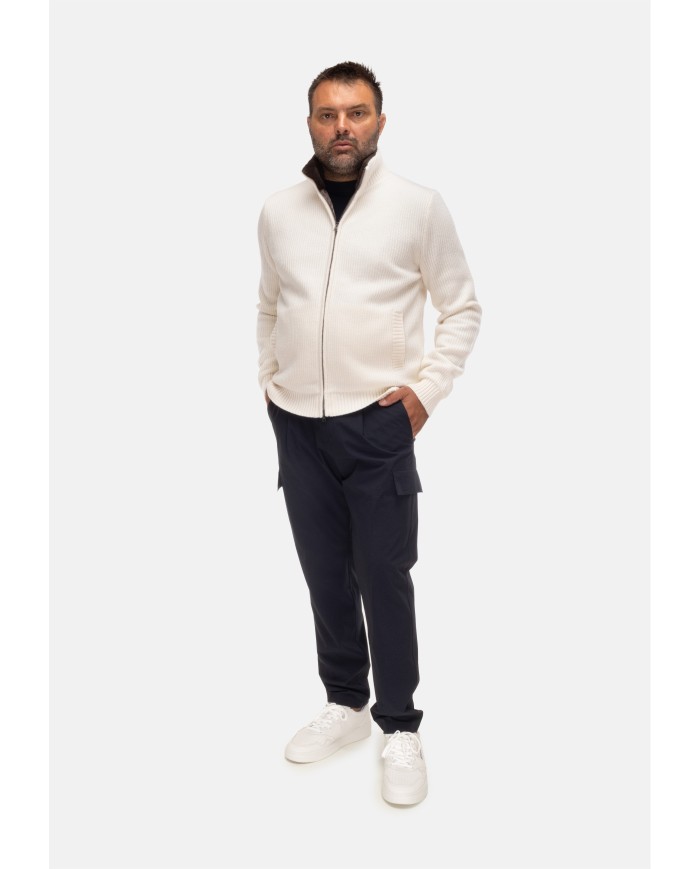 HERNO Cardigan uomo bianco latte