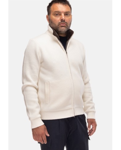 HERNO Cardigan uomo bianco latte
