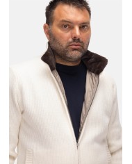 HERNO Cardigan uomo bianco latte