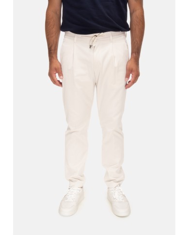 HERNO Pantaloni uomo regular fit avorio