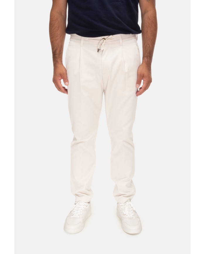 HERNO Pantaloni uomo regular fit avorio