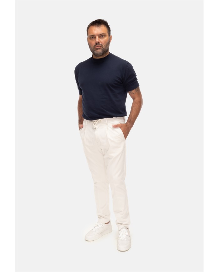 HERNO Pantaloni uomo regular fit avorio