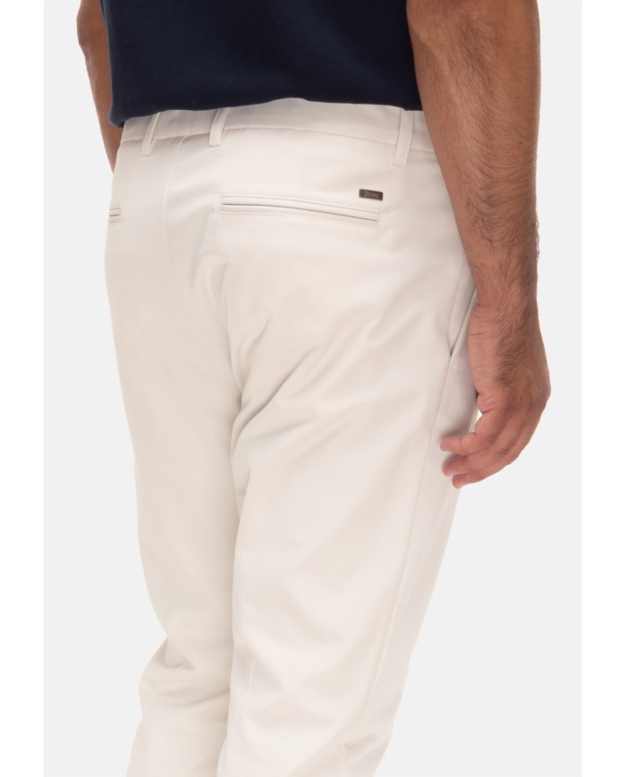 HERNO Pantaloni uomo regular fit avorio