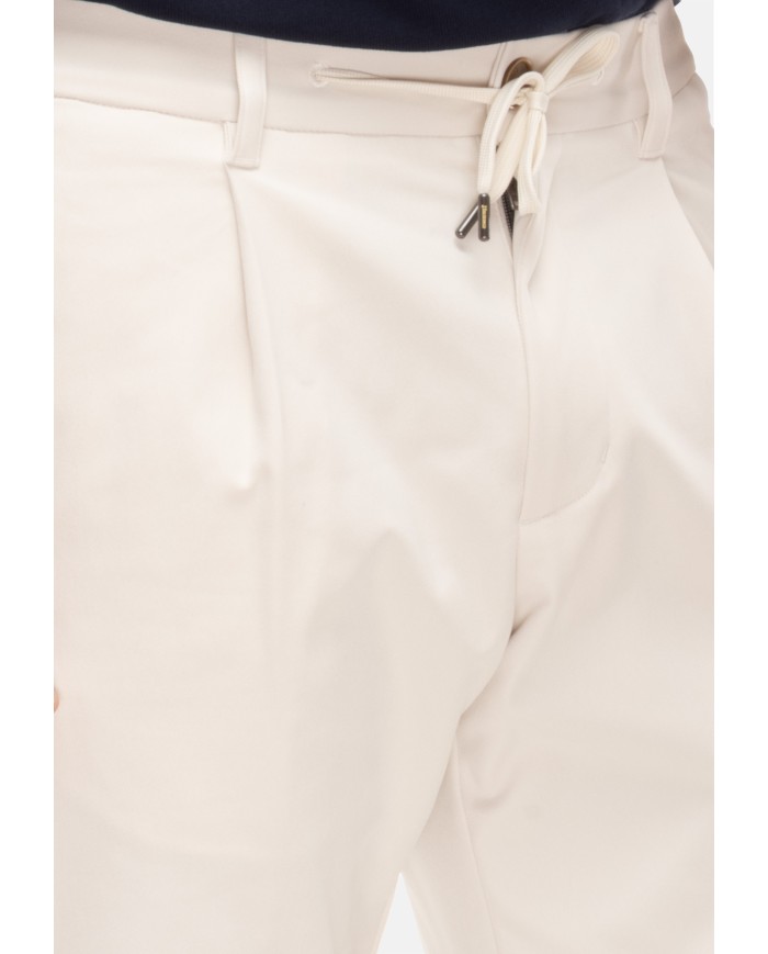HERNO Pantaloni uomo regular fit avorio