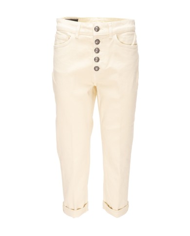 DONDUP Pantaloni donna Koons gioiello avorio