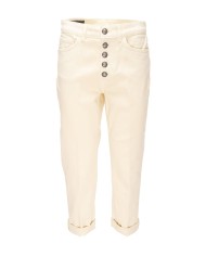 DONDUP Pantaloni donna Koons gioiello avorio