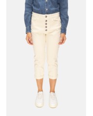 DONDUP Pantaloni donna Koons gioiello avorio